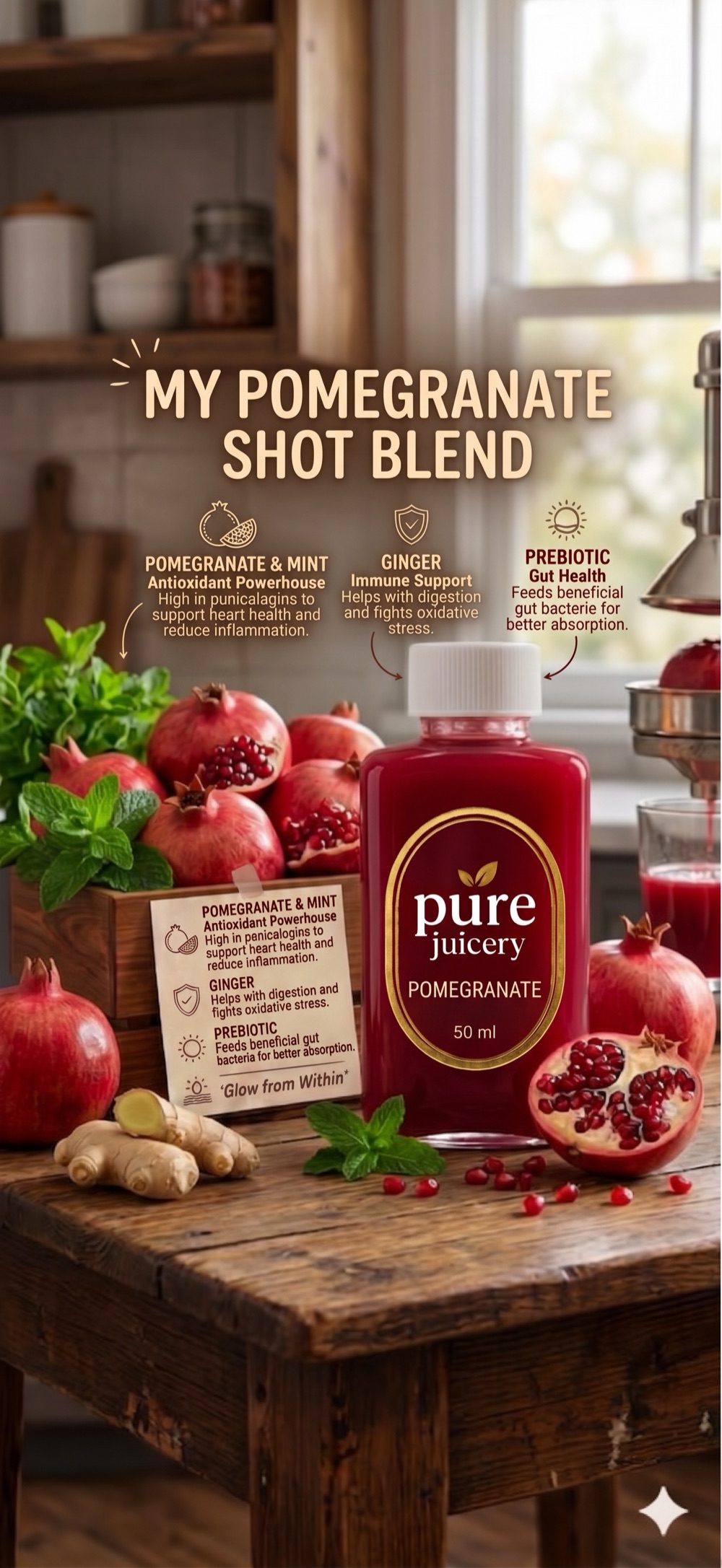 purejuicery Pure Pomegranate — 100% pressed pomegranate
